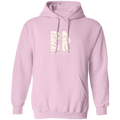 A Coastal Calm Hoodie In Light Pink with a Be Still and Know Logo on it.