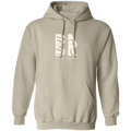 A Coastal Calm Hoodie in Sand with a Be Still and Know logo.