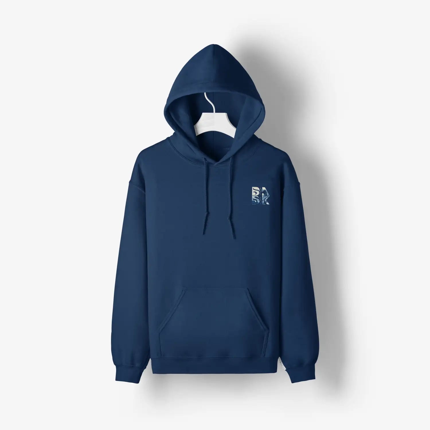 A blue Peace Be Still Hoodie with the Be Still and Know logo.