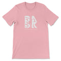 A Coastal Calm Tee in Pink with the word 