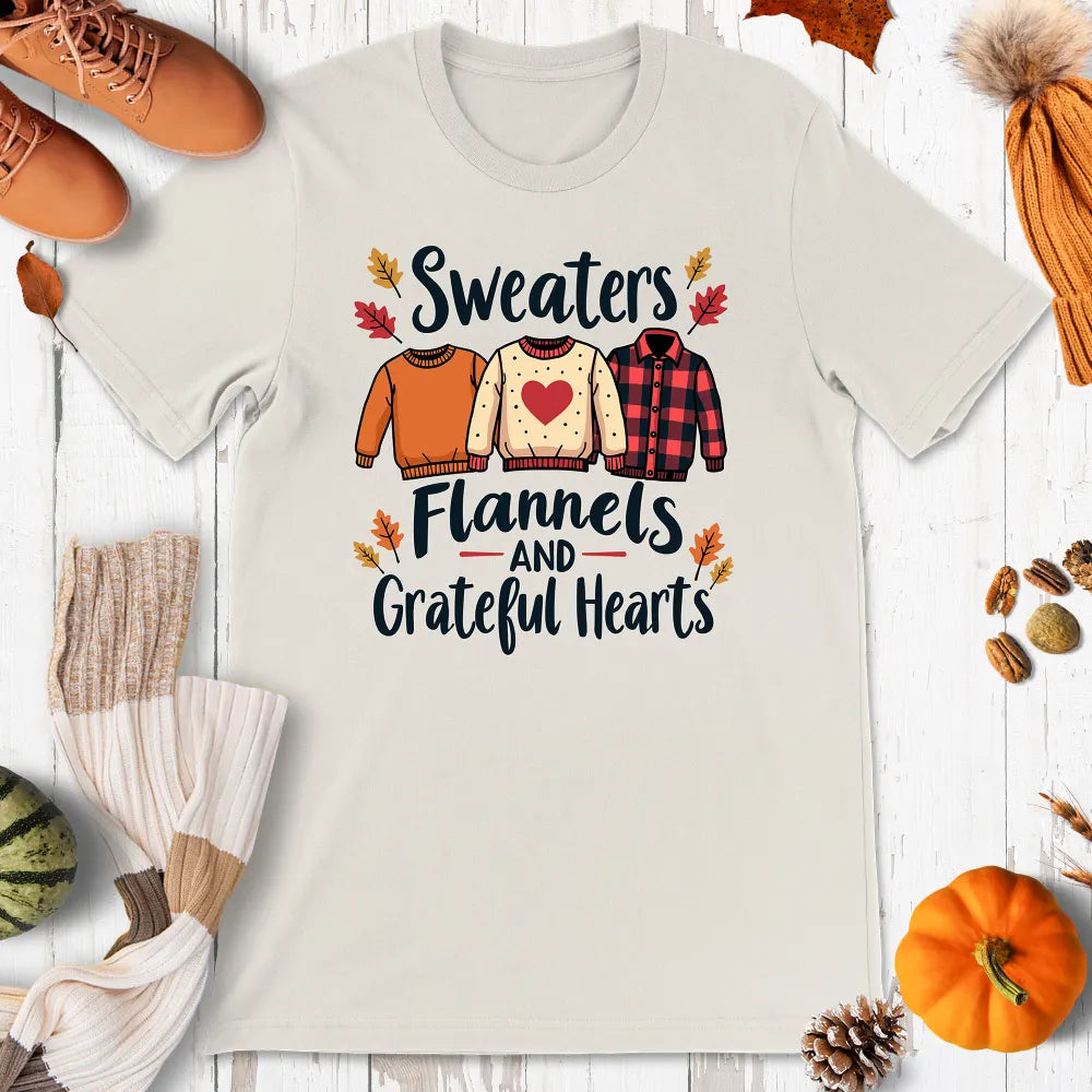 Sweaters, Flannels & Grateful Hearts Shirt