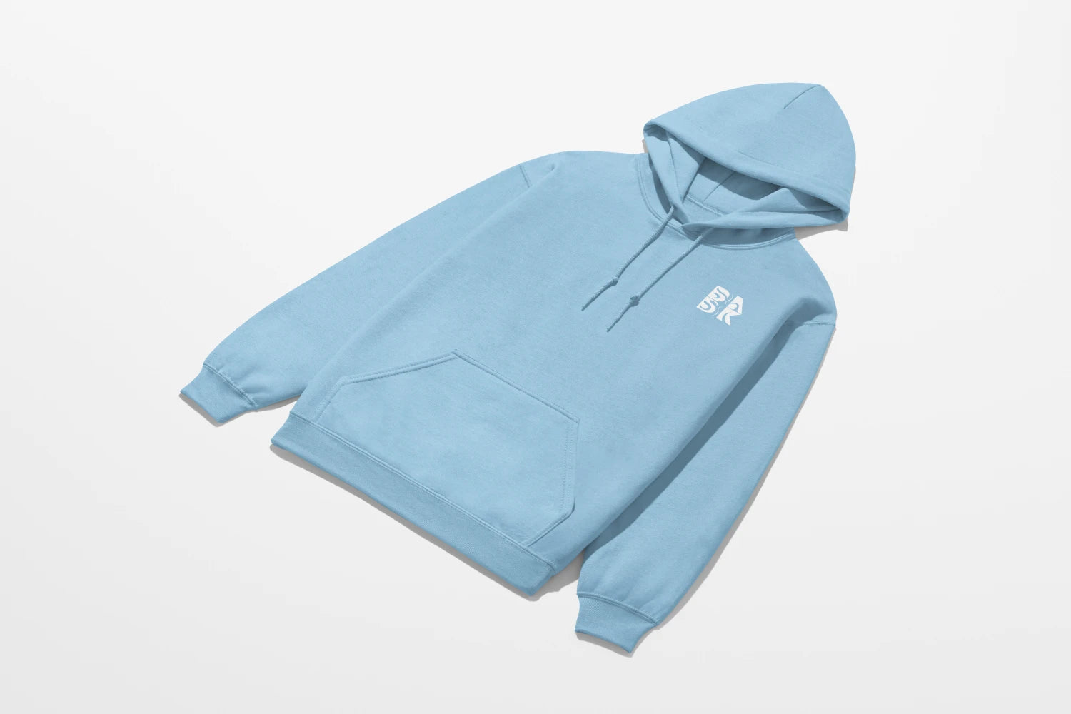 A Water Walking Faith Hoodie with a Be Still and Know Logo on it.